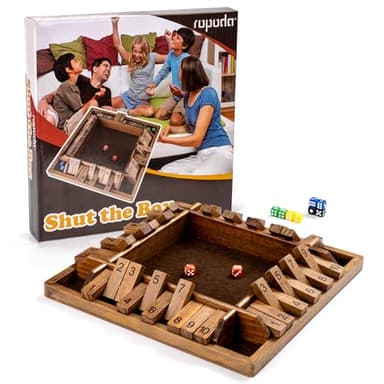 ropoda 14 Inches 4-Way Board Game (2-4 Players) for Kids & Adults [Large Wooden Game, 8 Dice + Rules] Smart Addition Learning Game – Vantage Style - Image 7