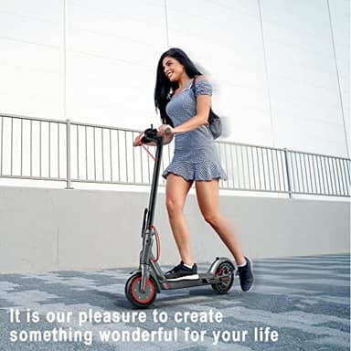 Roinside Electric Scooter - 8.5" Solid Tires, 350W Motor, Up to 19 MPH and 21 Miles Long-Range Portable Foldable Commuting Scooter for Adults with Double Braking System and App - Image 7