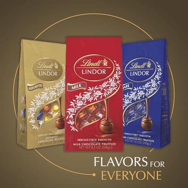 Lindt LINDOR Assorted Chocolate Candy Truffles Traditions Gift Box, Assorted Chocolate with Smooth, Melting Truffle Center, 6.8 oz. - Image 5