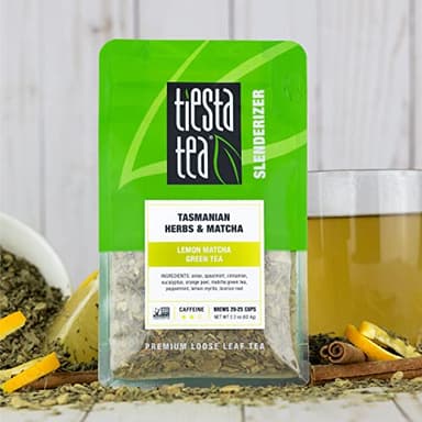 Tiesta Tea - Aromatic Lemon Matcha Green Tea - Tasmanian Herbs & Matcha, Premium Loose Leaf Tea Blend, No-Brewing, Boost Metabolism, Refreshing Blend, Resealable Pouch, Hot & Iced 2.2oz - 20-25 cups - Image 3