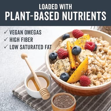 Viva Naturals Organic Chia Seeds 1 LBs - Plant-Based Omega-3 and Vegan Protein, Non-GMO Chia Seeds Organic Perfect for Smoothies, Salads and Chia Seed Pudding, Black Chia Seeds Bulk - Image 4