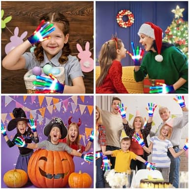 CELCOREERY LED Gloves Boys Toys Age 3-8 Year Old Cool Toys Light up Gloves Stocking Stuffer for Birthday Halloween Christmas Fun Gift for 3 4 5 6 7 8 Year Old Girls Boys - Image 5