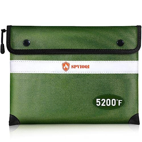 Upgraded 5200°F Fireproof Document Bag - Heat Insulated, Fireproof Safe Pouch with Zipper, 8 Layers of Functional Materials, Fireproof Money Bag for Cash/Documents/Valuables, Water Resistant Fire Bag - Image 1