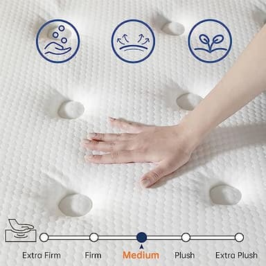 California King Mattress 12 Inch, Cal King Mattress in a Box, (Upgrade Strengthen) Hybrid Matterss with Pocket Spring and Soft Foam, Ultimate Motion Isolation, Strong Support, Medium Firm - Image 4
