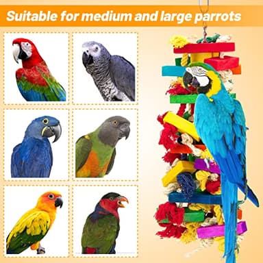Extra Large Bird Parrot Toys for Macaws, African Grey, Amazon Parrots Bird Gifts - Image 4