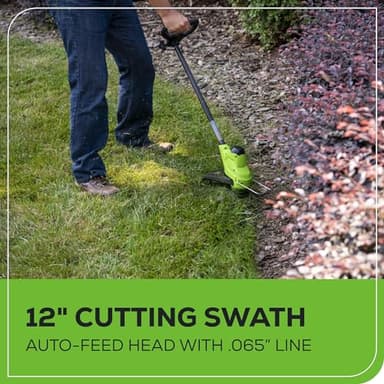 Greenworks 48V (2x24V) 17" Brushless Mower+12" String Trimmer +320CFM Blower,(2) 4.0Ah Batteries and 2A Dual Port Charger - Image 8