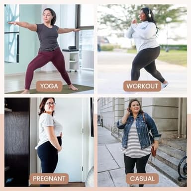 HLTPRO 3 Pack Plus Size Leggings for Women (S - 4XL) - High Waist Stretchy Soft Pants for Workout Running Yoga Black/Black/Black - Image 5