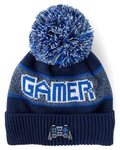 The Children's Place,Unisex Kids,Cold Weather Knit Beanie Hat,Gamer,8 Years,12 Years