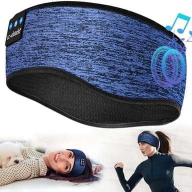 LC-dolida Sleep Headphones Headband Bluetooth 5.4, Sports Headband Earphones Wireless with Speaker Microphone USB C for Women Sleeping Gift Workout Jogging Yoga Insomnia Travel Meditation - Image 8