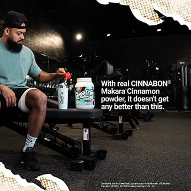 GHOST Whey Protein Powder, Cinnabon - 2LB, 25G of Protein - Cinnamon Roll Flavored Isolate, Concentrate & Hydrolyzed Whey Protein Blend - Post Workout Shakes - Soy & Gluten Free - Image 5