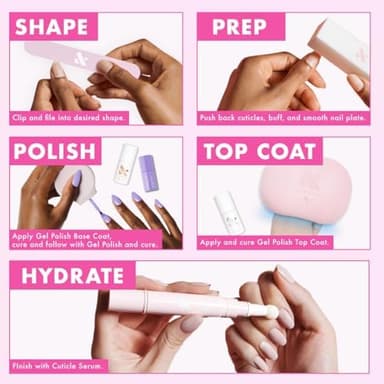 Olive & June Gel Polish | UV LED Nail Lamp Needed | Long Lasting Formula | Up to 21 Days of Wear | Damage-Free Removal | Salon-Quality Manicure at Home | The Queen Takes Her Tea with Milk Sheer Mauve - Image 6