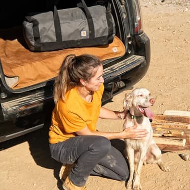 Carhartt Classic Round Duffel with Utility Pouch, Heavy-Duty, Water-Resistant Packable Gear Bag for Jobsite, Gym, and Travel, Port, 25L - Image 6