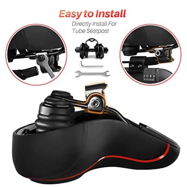 Oversized Bike Seat for Peloton Bike & Bike+, Comfort Seat Cushion Compatible with Peloton, Road or Exercise Bikes, Bicycle Wide Saddle Replacement for Men & Women, Accessories for Peloton - Image 6