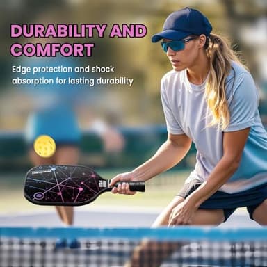 Pickleball Paddles Set of 2 or 4, USAPA Approved Pickleball Set with 4 Pickleball Balls and Pickleball Bag, Fiberglass Pickle Ball Rackets 2 Pack for Beginner(Constellation) - Image 2