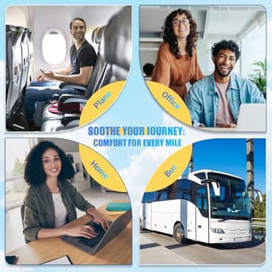 Airplane Foot Hammock, No Collapse Foot Rest for Plane Travel with Extended Adjustment Strap, Portable Desk Foot Hammock with Thickened Foam, Foot Sling Travel Essentials to Relax Your Feet - Image 7