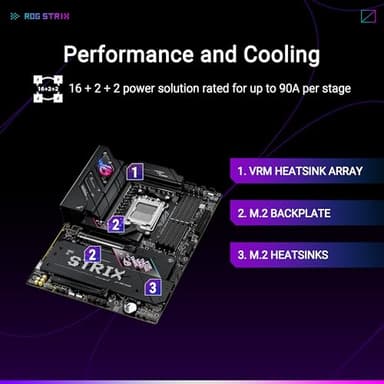 ASUS ROG Strix B850-E Gaming WiFi AMD AM5 B850 ATX Motherboard 16+2+2 Stages, Dynamic OC, Core Flex,DDR5 w/AEMP, WiFi 7, 5X M.2, 5G LAN, PCIe® 5.0,USB4®, USB 20Gbps Type-C®,AI OC, AI Networking,Black - Image 3