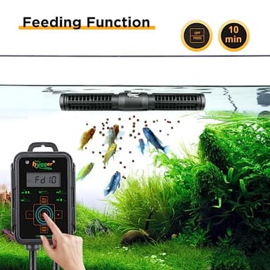 Hygger Aquarium Wave Maker - Adjustable Cross Flow Pump with LED Display Controller, Magnetic DC 24V Powerhead for Freshwater & Marine Reef Aquariums Up to 265 Gallon (25W) - Image 3