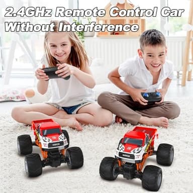 Scientoy Remote Control Car, 20KM/H Monster Truck Toys for Ages 5-7, 1:16 Scale All Terrain RC Cars for Boys & Girls Age 4-7, 2.4Ghz Off Road RC Truck, Christmas Birthday Gift for Kids - Image 4