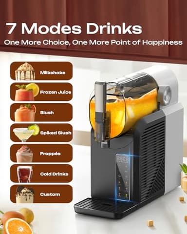 GreenEver Slushie Machine for Home: 15-60 Minutes Slushy Machine, Frozen Drink and Slushie Maker with 7 Preset Programs, 4 Hours Freshness, Slush, Milkshakes, Frozen Margaritas, Frappés, and More - Image 3