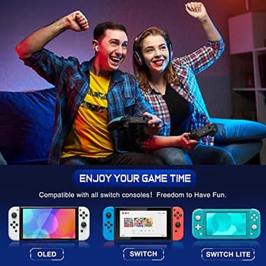Wireless Switch Controller for Nintendo Switch/Switch 2/Lite/OLED Controller, Switch Controller with a Mouse Touch Feeling on Back Buttons, Extra Switch Pro Controller with Wake-up,Programmable, Turbo Function - Image 7