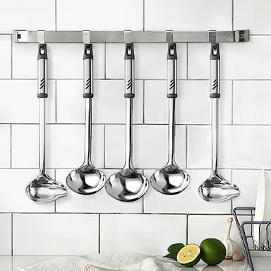 Lebabo Soup Ladle, 13.9 inch Large Ladles Serving Spoons, 4 oz Stainless Steel Ladle with Heat-proof Handle, Comfortable Grip Design, Durable Construction, Silver - Image 7