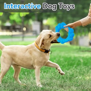 DAOZIJI Indestructible Dog Chew Ring Toys for Aggressive Chewers, Super Chewer Toy for Medium Large Dogs, Puppy Teething Rings for Relax, Interactive Dogs Toy, Heavy Duty Dog Teething Toys - Image 7