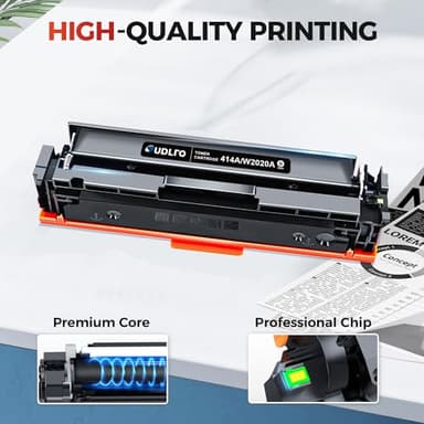 414A Toner Cartridges 4 Pack - Replacement for HP 414A Toner Cartridges 4 Pack HP 414A Black Toner to use with HP Color Pro MFP M479fdw M479fdn M454dw M454dn Printer, W2020A, with CHIP - Image 4