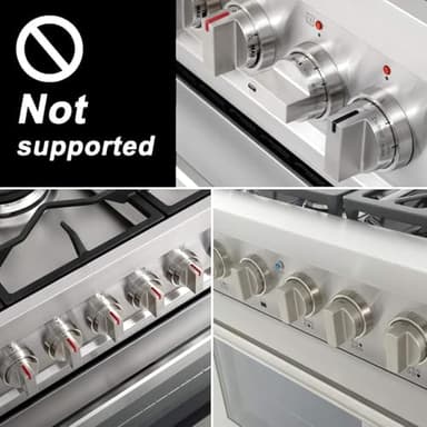 Stove knob Safety Covers for Child Upgraded Unlock Universal Size with Adult Two-Finger, Dual-Key Press Gas Stove Knob Locks Water Resistant Oil Resistant and High Temperature Resistant（5 Pack） - Image 4