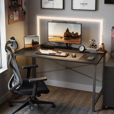 Cubiker Small Computer Desk, 32 inch Home Office Kids Desk for Bedroom and Small Spaces, Modern Simple Cheap Table for Studying, Writing, Working, Black - Image 2