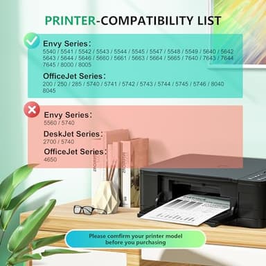 62XL Ink cartridges Black Remanufactured for HP Ink 62 XL 62XL for Envy 5540 5542 5545 5640 5642 5660 5665 7644 7640 7645 8000 OfficeJet 5740 8040 OfficeJet 200 250 258 Printer(2 Black) - Image 2