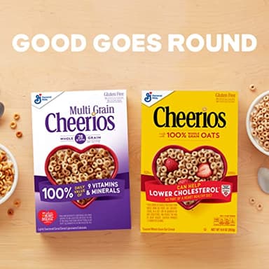 Multi Grain Cheerios, Heart Healthy Breakfast Cereal, Gluten Free, 9 oz - Image 11