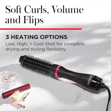 REVLON One-Step Hair Dryer and Styler - Root Booster Round Brush for Styling, Dryer Brush for Fast and Easy Salon-Quality Blowout, More Shine and Less Frizz (1-1/2 in) - Image 6