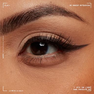 NYX PROFESSIONAL MAKEUP Epic Ink Liner, Waterproof Liquid Eyeliner with Vegan Formula - Dark Chocolate (Dark Brown Matte) - Image 2