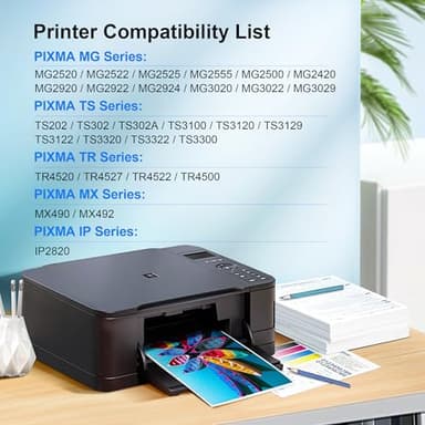 PG-245 XL/CL-246 XL Ink Value Pack (2 Cartridges) Replacement for Canon 245XL 246XL Combo Pack 245XL Ink Cartridge Compatible with Pixma TS202/TR4520/MG2525/TS3322/TS3320/MG2522/TS302/MG2520/MX490 - Image 2