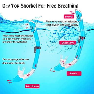 HH HHAO SPORT Kids Mask Fins Snorkel Set Snorkeling Packages, with Diving Mask, Snorkel, Adjustable Swim Fins, Mesh Bag, Anti-Fog Anti-Leak Snorkeling Gear for Kids for Snorkeling Swimming Diving - Image 4