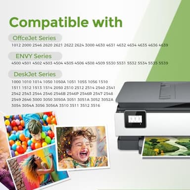 61XL Ink Cartridge Black and Color Combo Pack Replacement for HP Ink 61 HP61 XL HP61XL for 5530 3510 4500 4635 2620 4630 5535 2540 4502 3050 1510 4632 4501 2542 2514 3020a 4610 1000 1010 1510 Printer - Image 2