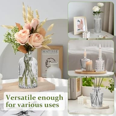 RUCKAE Small Clear Bud Vases Bulk 12 Pack Mini Flower Glass Vases for Centerpiece Table Wedding Decorations Home Decor Party(Transparent) - Image 6