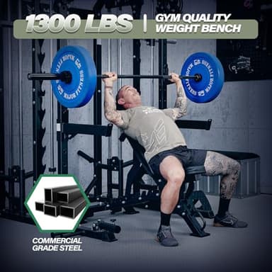 MAJOR FITNESS Adjustable Weight Bench (Elite Version) - 1300LBS Capacity, 32 Positions for Strength Training, Bench Press, and Full-Body Workouts for Home or Garage Gym, Black - Image 2