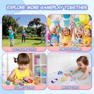 48 Pack Pop Fidget Toys Bulk 3D Stress Ball Toy, Party Favors for Birthday, Sensory Toys Bulk Squeeze Toys, Stress Relief, Easter Basket Stuffers, Classroom Prizes Stocking Stuffers for Adults Toddler - Image 5