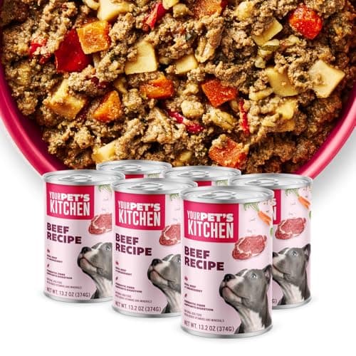 YOUR PET'S KITCHEN Wet Dog Food, Beef Recipe - 13.2 oz Cans (Pack of 6), Made in The USA with Real Beef - Image 1