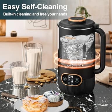 8 in 1 Nut Milk Maker, 8 Blade 35oz Homemade Almond, Oat, Coconut, Soy, Plant Based Milks and Non Dairy Beverages, Soy Milk Maker Machine with Delay Start/Keep Warm/Self-Cleaning/Boil Water - Image 8