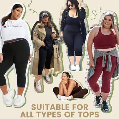 HLTPRO 3 Pack Plus Size Capri Leggings with Pockets for Women - High Waisted Soft Workout Tummy Control Yoga Pants XX-Large - Image 3