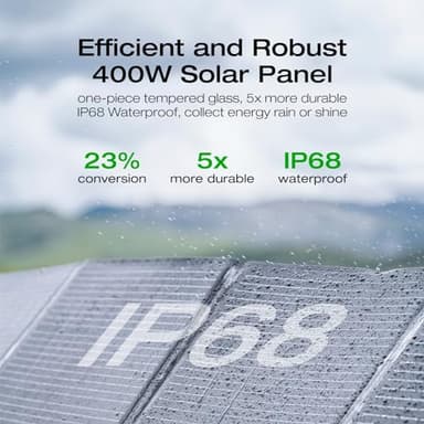 EF ECOFLOW Solar Generator DELTA 2 Max 2048Wh With 400W Solar Panel, LFP Battery Portable Power Station Up to 3400W AC Output Fast Charging 0-80% in 43 Min solar powered generator For Camping, RV - Image 5