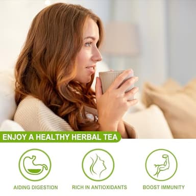 FullChea - Moringa Tea, 50 Teabags - Pure & Natural Moringa Leaves, Cultivated From India - Herbal Tea for Supporting Digestion & Immune System - Non-GMO - Caffeine-free - Image 6