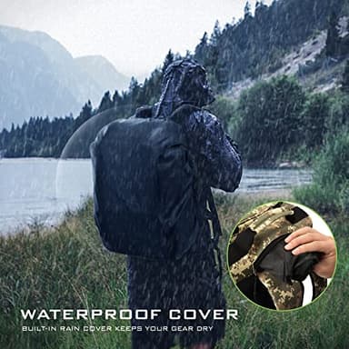 KastKing Bait Boss Fishing Tackle Backpack with Rod Holders-4 Tackle Boxes-Rain Cover,43L Large Storage for Fishing Gear, Dark Green Camouflage - Image 6