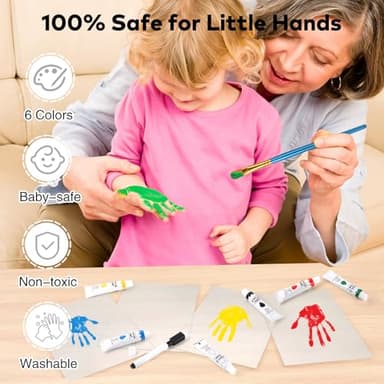 Omrhvi Family Handprint Kit, DIY Craft Keepsake, Hand Print Photo Frame, Family Gifts for New Mom, New Baby, New Parents, Grandparents, Mother's Day, Father's Day, Adoption Day, Anniversary - Image 6