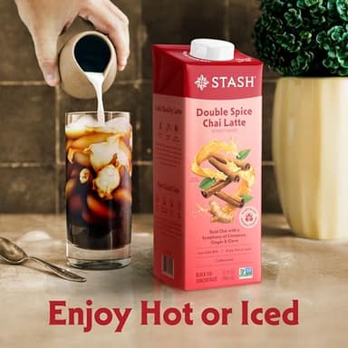 STASH Double Spice Chai Latte - Dairy Free Plant Based Tea Concentrate - Caffeinated - 32 fl oz, 5 Servings (Pack of 6) - Image 7