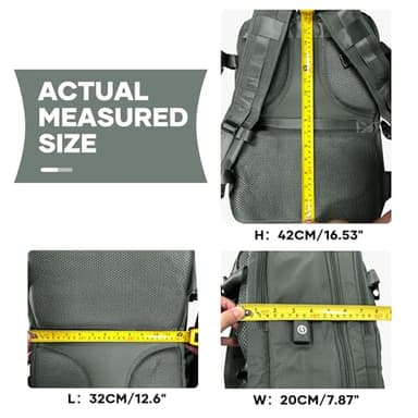 coowoz Travel Backpack For Women Men,Carry On Backpack,Hiking Backpack Waterproof Outdoor Sports Rucksack Casual Daypack Travel Essentials(Olive Green) - Image 8