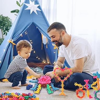 TOMYOU 200 Pieces Building Blocks Kids STEM Toys Educational Discs Sets Interlocking Solid Plastic for Preschool Boys and Girls Aged 3+, Safe Material Creativity - Image 6