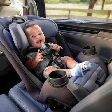 Safety 1st Ellaris 3-in-1 Convertible Car Seat, Slim Fit Design, Rear & Forward-Facing, 5-Position Headrest, 3-Across Fit, Travel-Friendly with Machine-Washable Seat Pad, Peacock Blue - Image 8